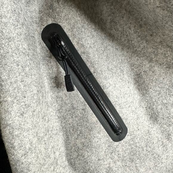 Nike NSW Womens Size Small Gray Wool Destroyer Jacket Moto Bomber Leather - Picture 6 of 12